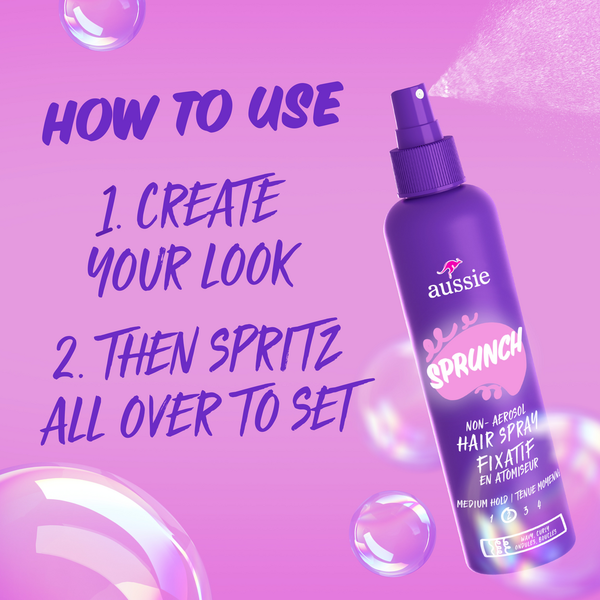 Aussie Sprunch Non-Aerosol Hair Spray for Curly Hair and Wavy Hair