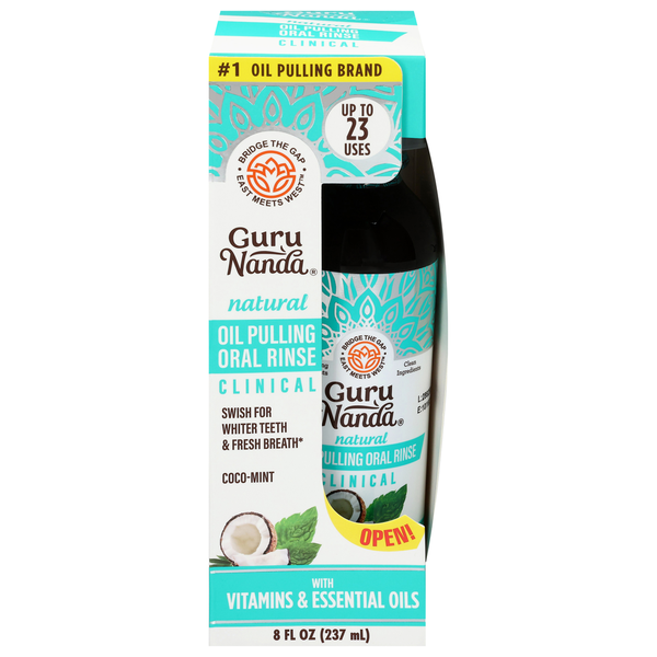 GuruNanda Natural Oil Pulling Coco-Mint Oral Rinse with Vitamins & Essential Oils