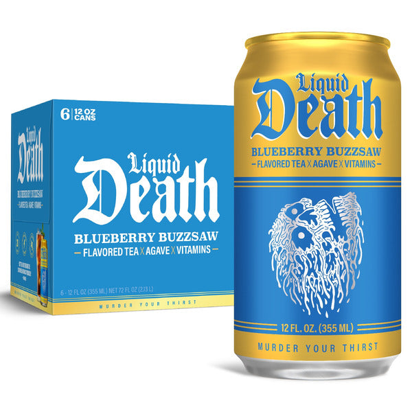 Liquid Death Blueberry Buzzsaw Flavored Iced Tea
