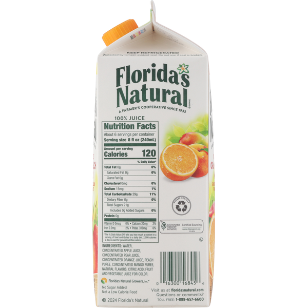 Florida's Natural Orange Peach Mango 100% Juice