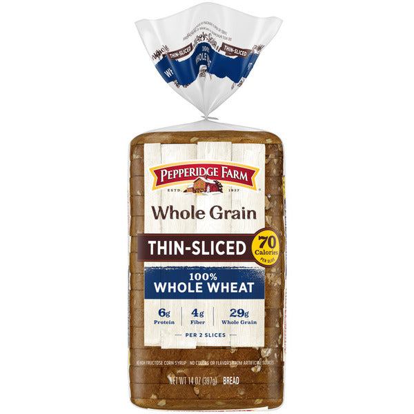 Pepperidge Farm Thin-Sliced 100% Whole Wheat Bread