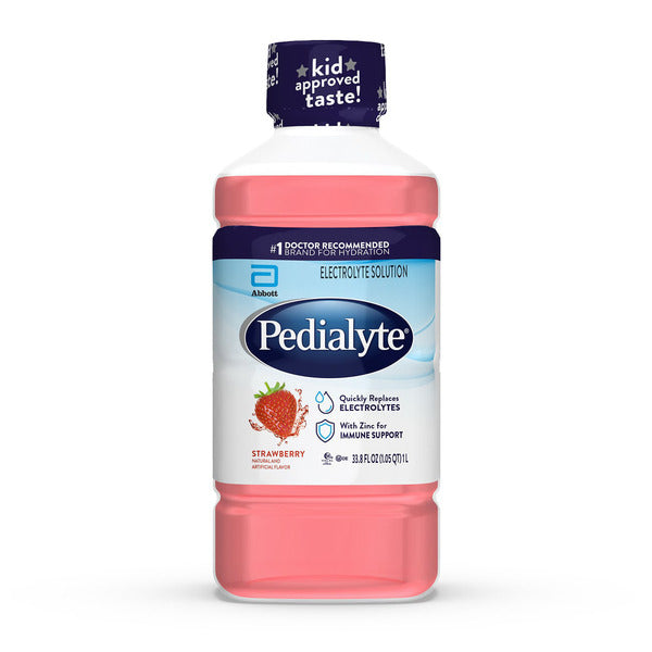 Pedialyte Electrolyte Drink / Hydration for Kids & Adults / Strawberry, 1 Liter