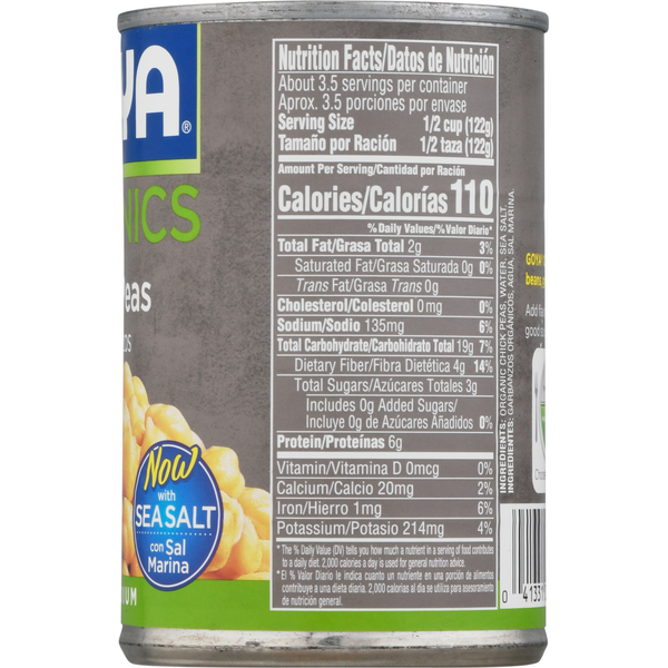 Goya Chick Peas, Low Sodium