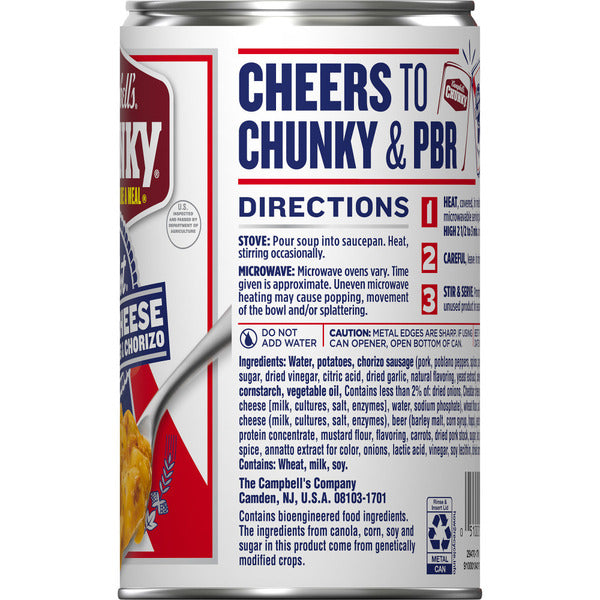 Campbell's Beer Cheese with Potato and Chorizo Soup
