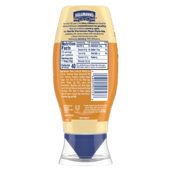 Hellmann's Chicken Tender Mayonnaise Style Dip Garlic Parmesan
