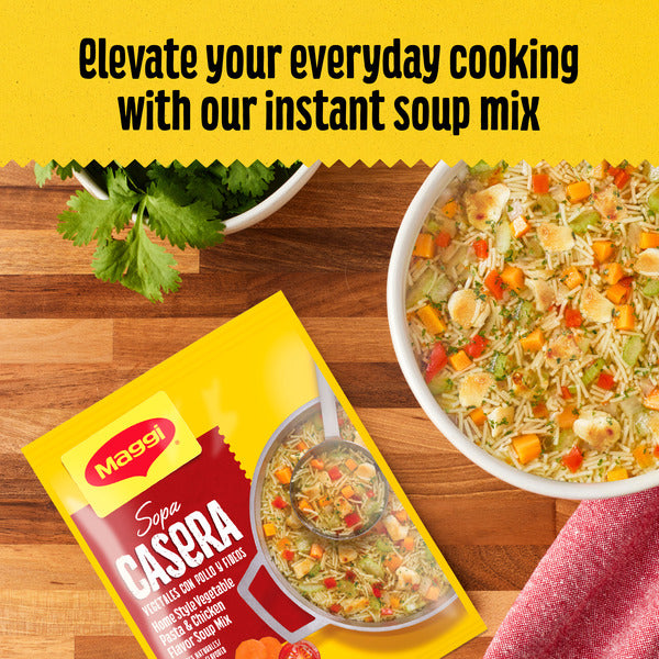 Maggi Sopa Casera Vegetables Con Pollo Y Fideos Home Style Vegetable Pasta And Chicken Flavor Soup Mix