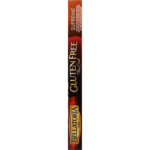Bellatoria Pizza, Gluten Free, Supreme, Thin Crust