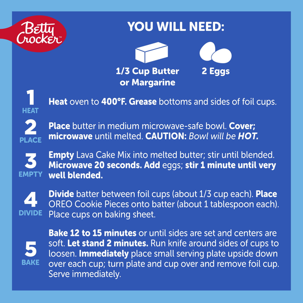 Betty Crocker Oreo Lava Cake Mix