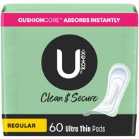 Kotex Clean & Secure Ultra Thin Pads, Regular Abso...
️