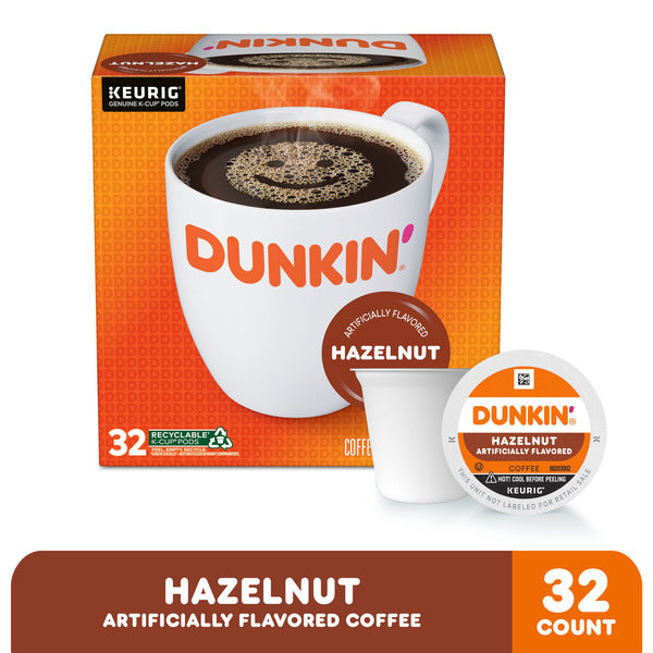 Dunkin' Hazelnut Artificially Flavored Coffee Keurig K-Cup Pods