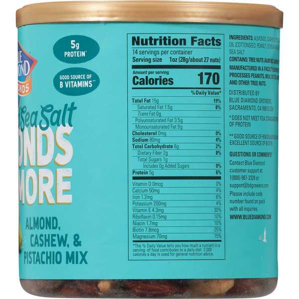 Blue Diamond Roasted Sea Salt Almonds and More