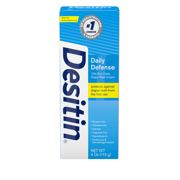 DESITIN Daily Defense Baby Diaper Rash Cream with 13% Zinc Oxide, 4 oz