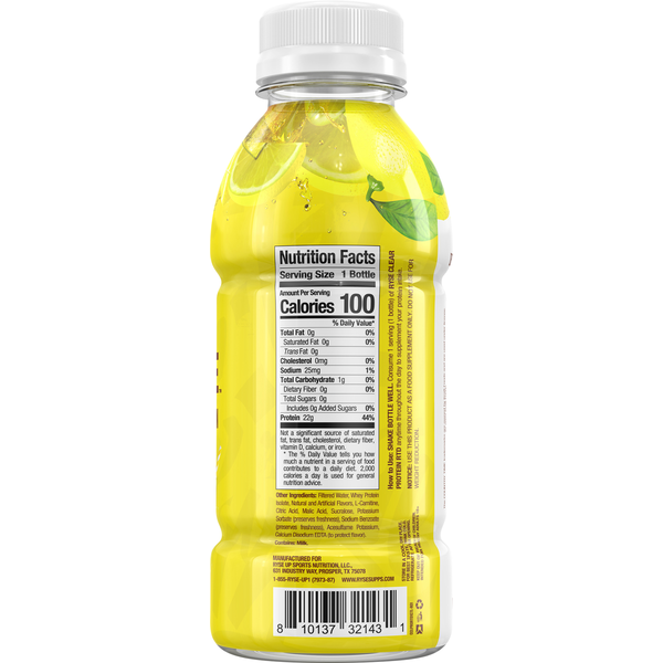 RYSE Zero Sugar Country Time Lemonade Clear Protein