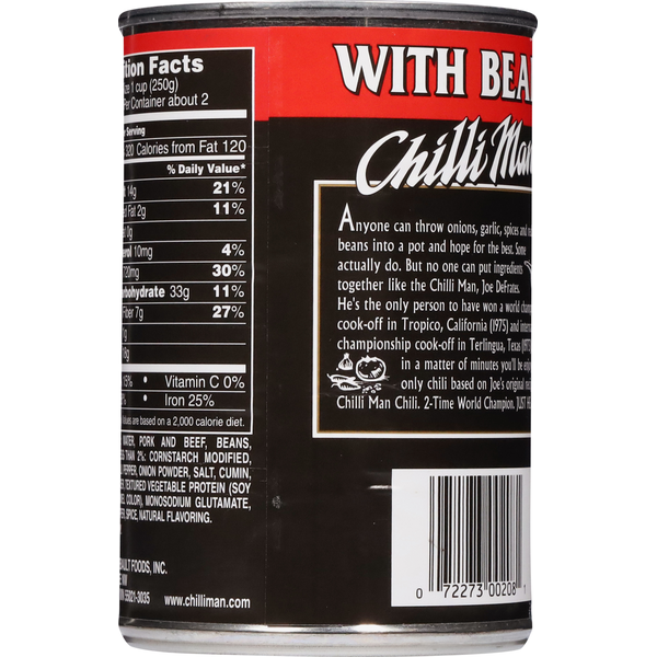 Chilli Man Chili, with Beans