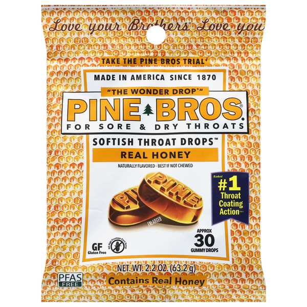 Pine Bros Softish Real Honey Throat Drops