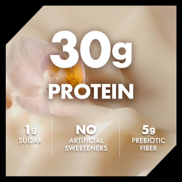 Oikos Protein Shake, Vanilla, 30g High Protein Drinks, Shelf Stable, Ready to Drink, 5g Prebiotic Fiber, 12 fl oz Bottle
