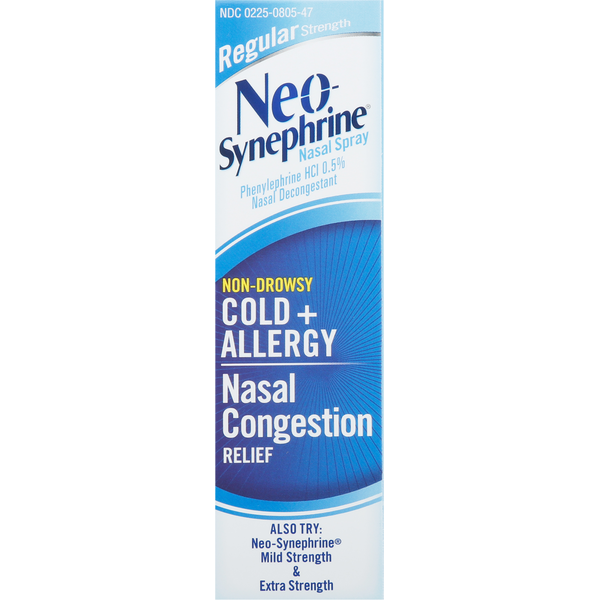 Neo-Synephrine Nasal Spray, Cold + Allergy, Nasal Congestion Relief, Non-Drowsy
