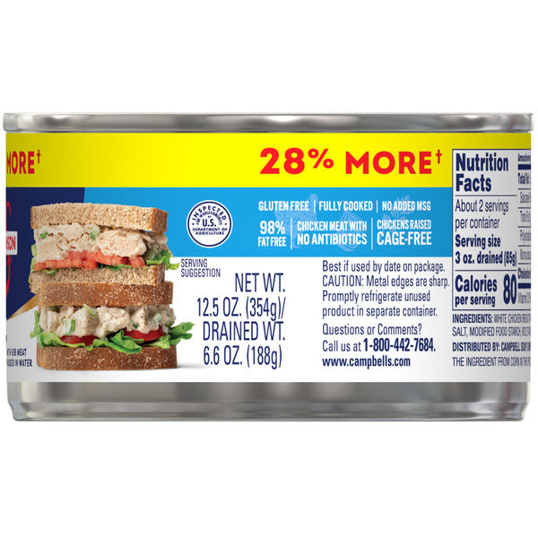 Swanson's White Premium Chunk Canned Chicken Breast in Water