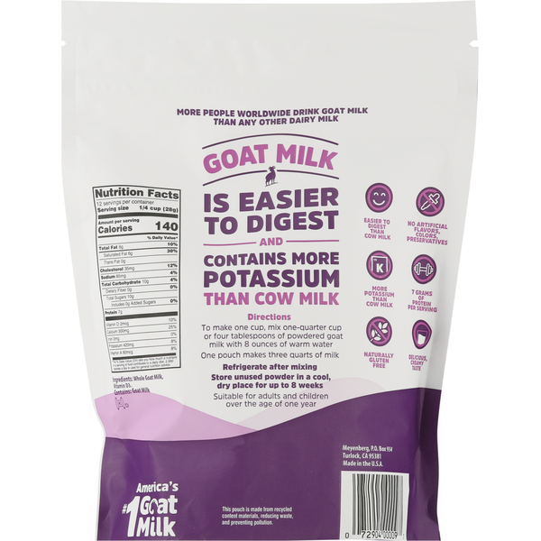 Meyenberg Goat Milk, Whole Powdered