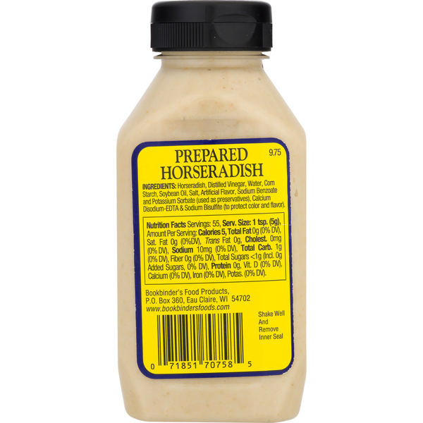 Bookbinder's Horseradish, Prepared