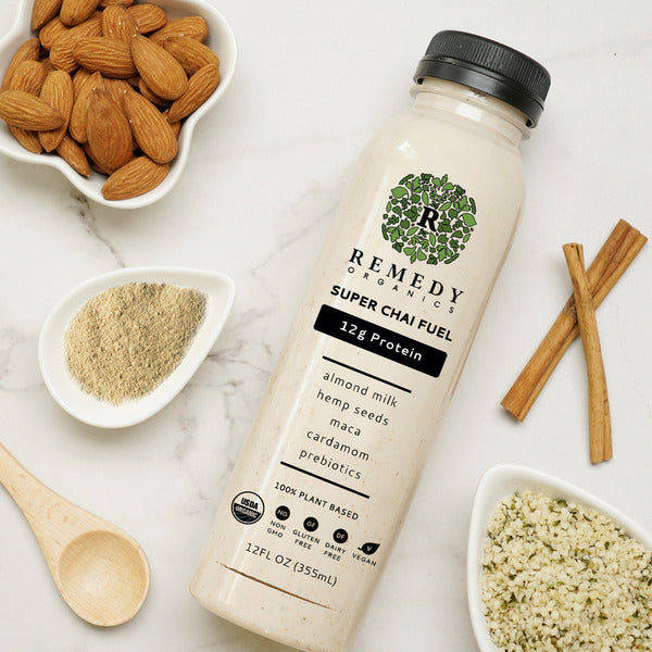 Remedy Organics Super Chai Fuel Plant-Based Protein Shake, Ready-to-Drink