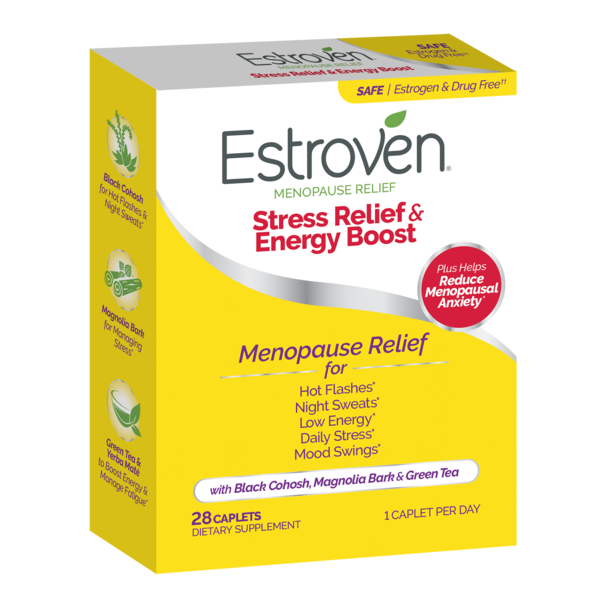 Estroven Menopause Relief Stress Relief & Energy Boost Caplets