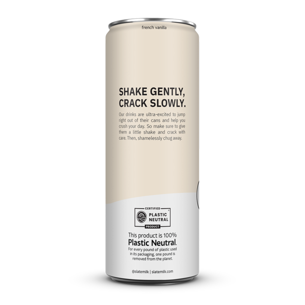 Slate French Vanilla, High Protein Milk Shake, 20g Protein, 1g Sugar