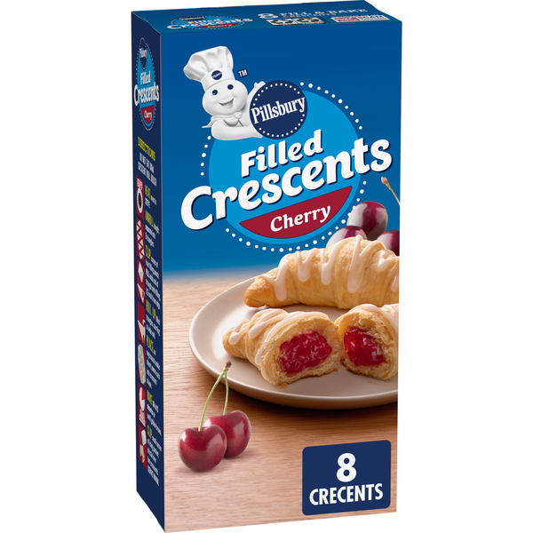 Pillsbury Filled Crescents with Cherry Filling and Icing