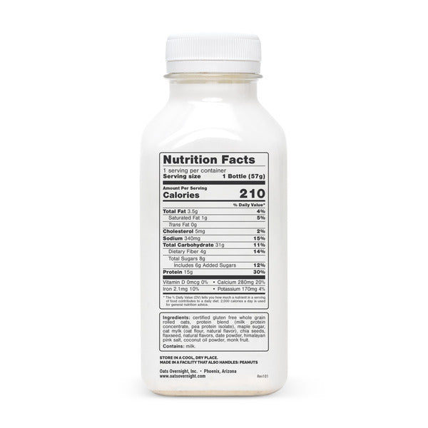 Oats Overnight Birthday Cake High Protein Oatmeal Shake, 15g Protein