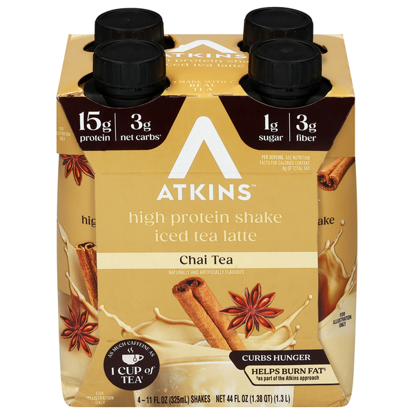 Atkins Iced Tea Latte Chai Tea High Protein Shake