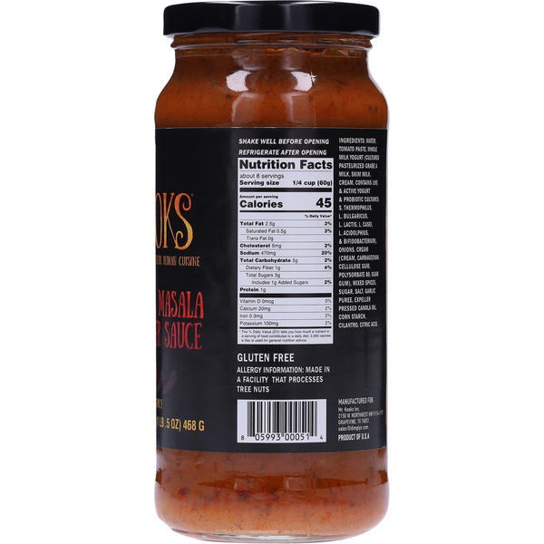 Mr. Kook's Medium Spicy Tikka Masala Simmer Sauce