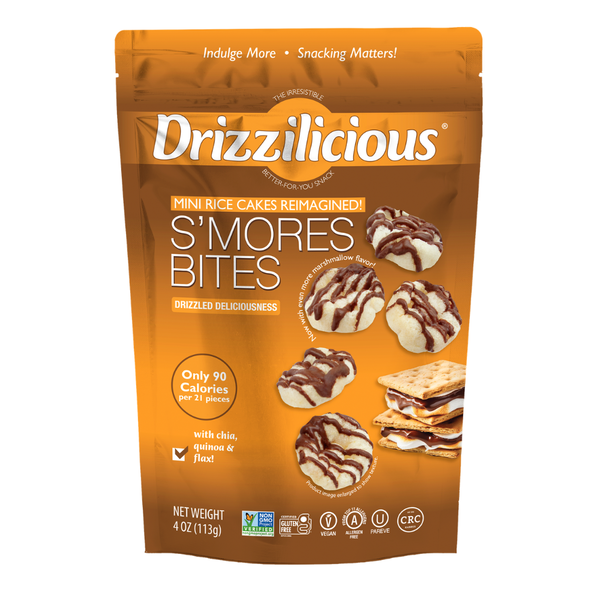 Drizzilicious Mini Rice Cake Bites, Smores!