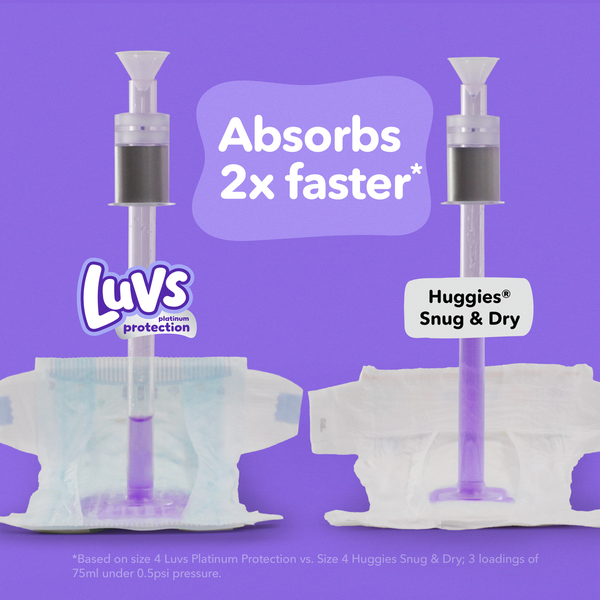 Luvs Platinum Protection Baby Diapers, Size 4