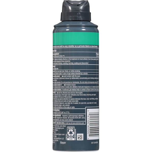 Lotrimin Deodorant Powder Spray, Miconazole Nitrate Antifungal, Athlete's Foot,