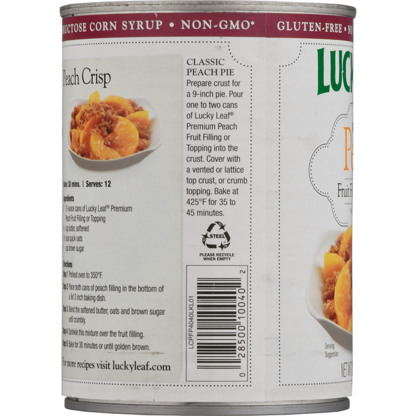Lucky Leaf Fruit Filling or Topping, Premium, Peach