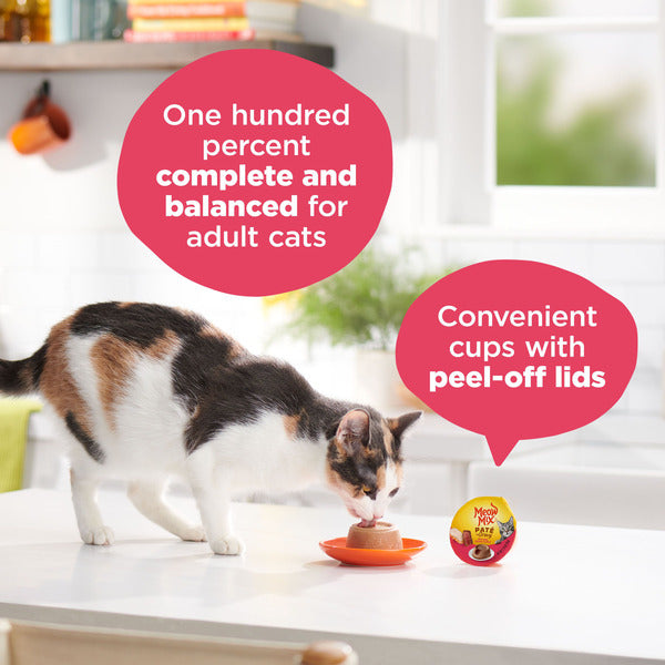 Meow Mix Paté in Gravy Wet Cat Food With Real Chicken & Beef