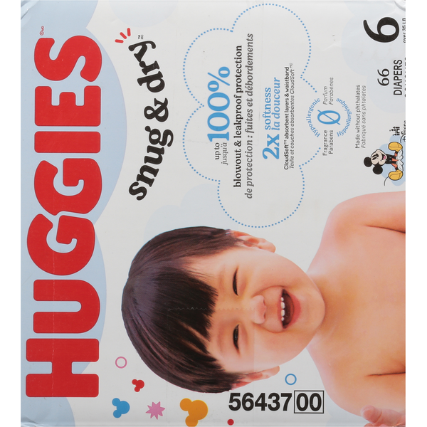 Huggies Snug & Dry Size 6 Diapers