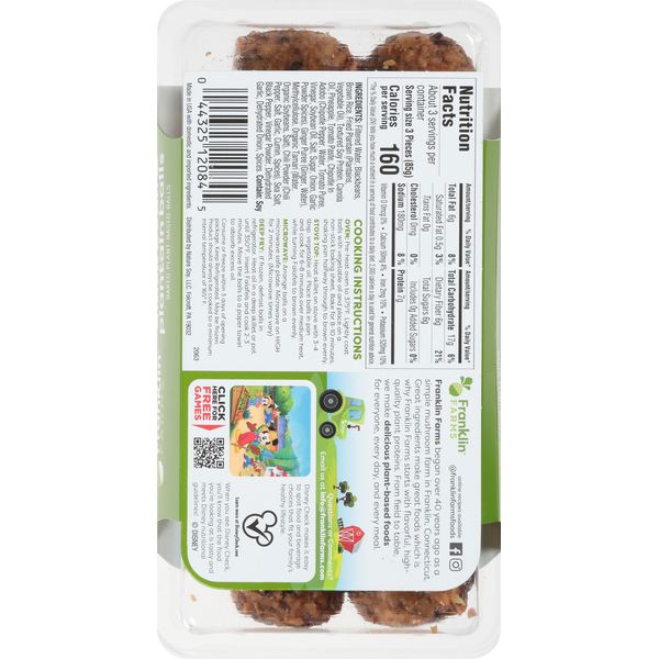 Franklin Farms Black Bean & Plantain Balls, Cuban Style