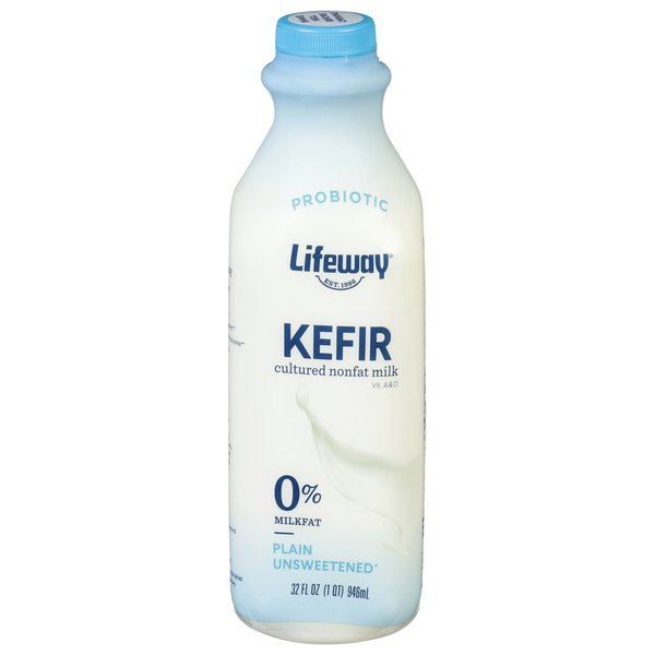 Lifeway Nonfat Kefir, Plain, Unsweetened