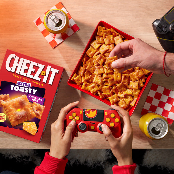 Cheez-It Extra Toasty Cheddar Jack Cheese Crackers, Baked Snack Crackers, 12.4 oz