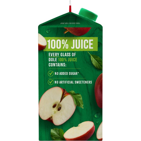 Dole 100% Juice, No Sugar Added, Apple