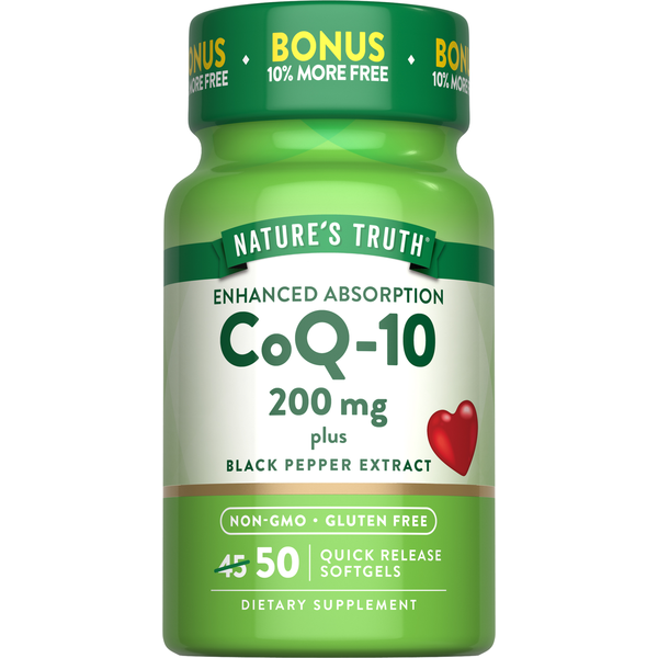 Nature's Truth Co Q-10 + Blk Pep Softgels