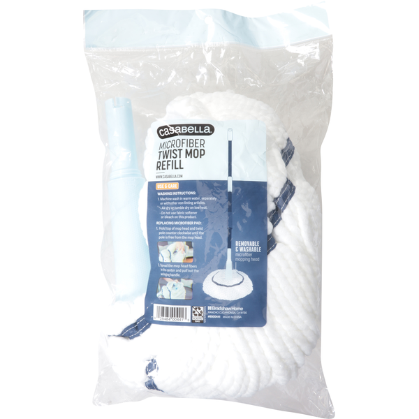Casabella Twist Mop Refill, Microfiber
