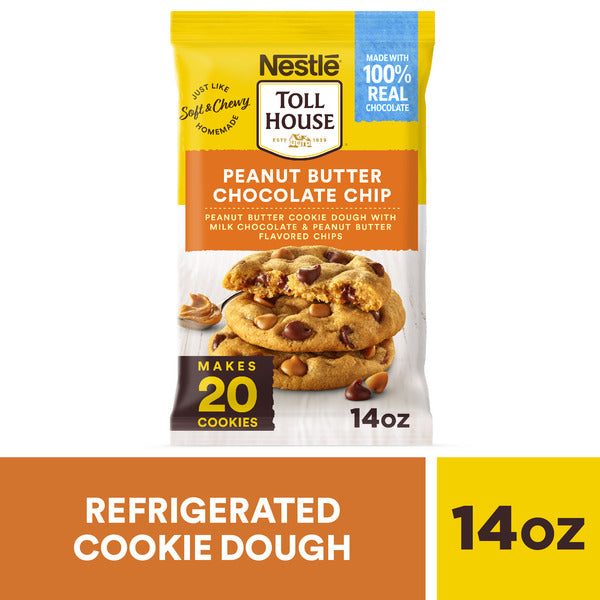Toll House Peanut Butter Chocolate Chip Ready To Bake Cookie Dough