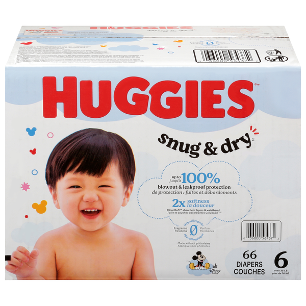 Huggies Snug & Dry Size 6 Diapers