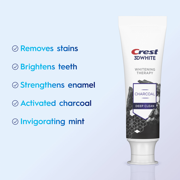 Crest Whitening Therapy Charcoal Deep Clean Invigorating Mint Teeth Whitening Toothpaste