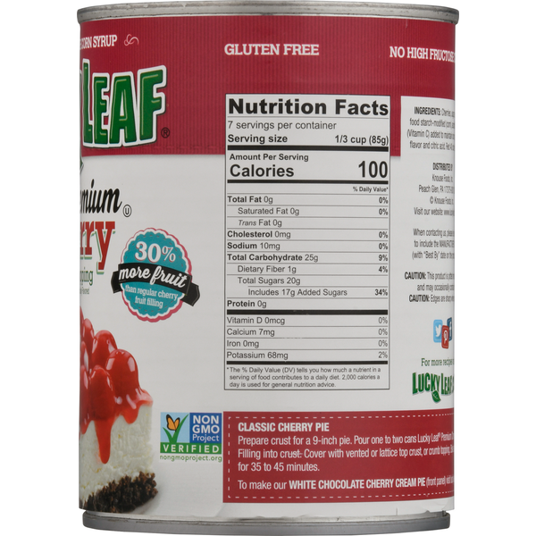 Lucky Leaf Fruit Filling or Topping, Premium, Cherry