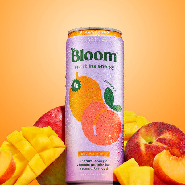 Bloom Sparkling Energy Bloom Sparkling Energy, Carbonated, Peach Mango