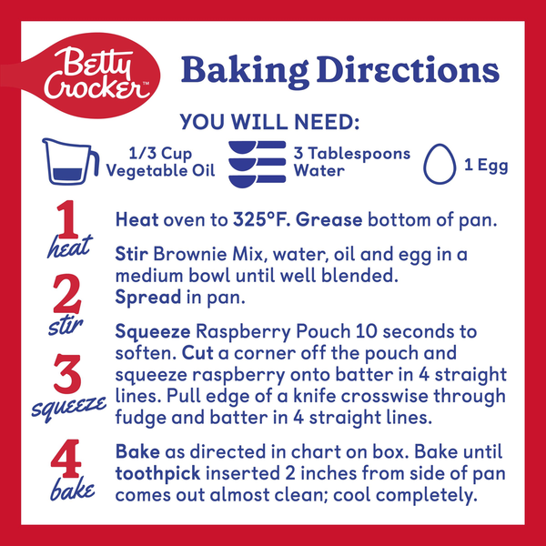 Betty Crocker Delights Dark Chocolate Raspberry Brownie Mix