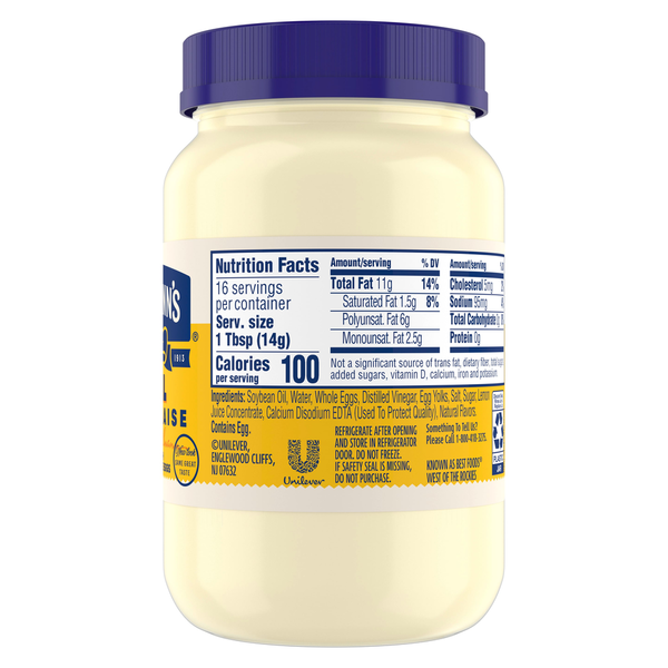 Hellmann's Mayonnaise Jar